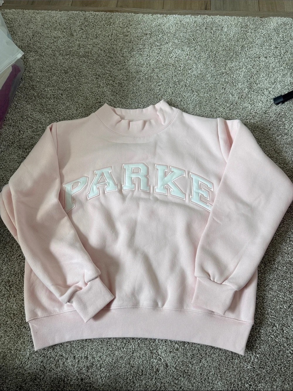 Parke Women's Pink Hoodie Sweatshirt - Picture 2 of 3